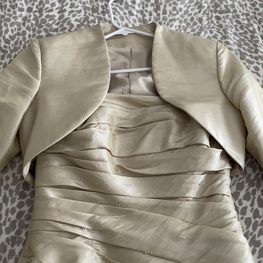Beautiful champagne satin dress